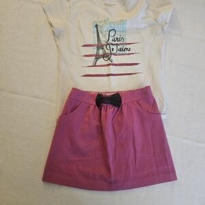 American Girl Cream and Pink Paris Tee